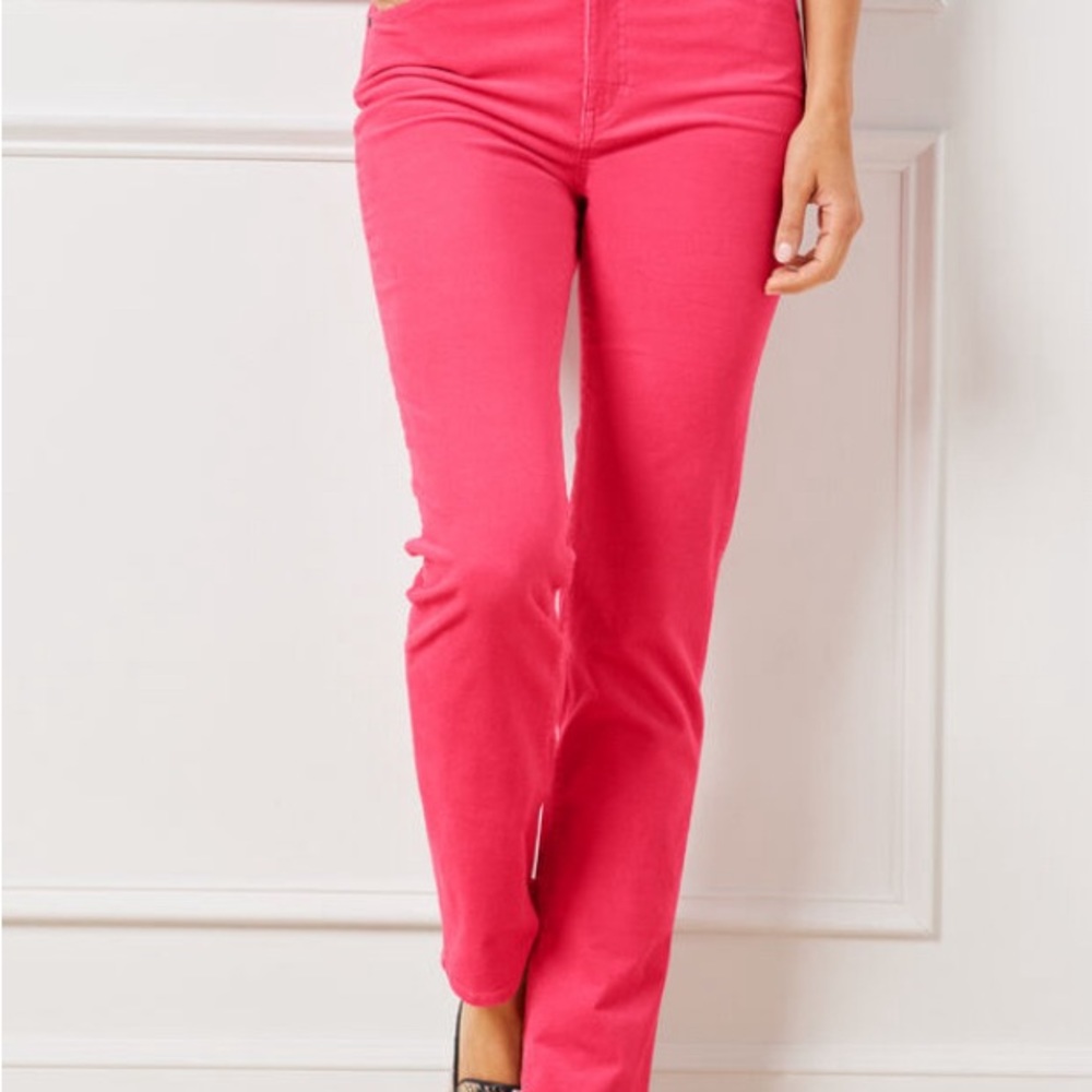 Corduroy straight leg pants